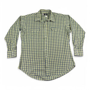 Vintage Ruddock Western Shirt Adult XXL Yellow Black Flying R Pearl Snap USA 90s